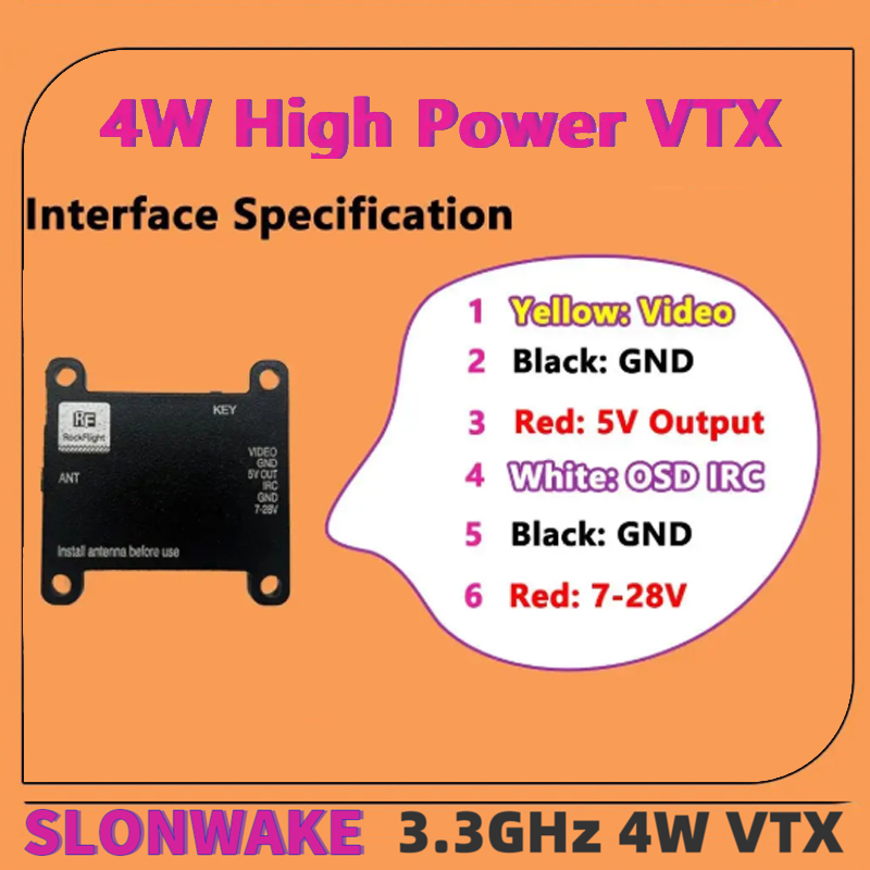 SLONWAKE FPV 3.3G 16CH 4000mW  - Vtx Video Transmitter recensie en prijs