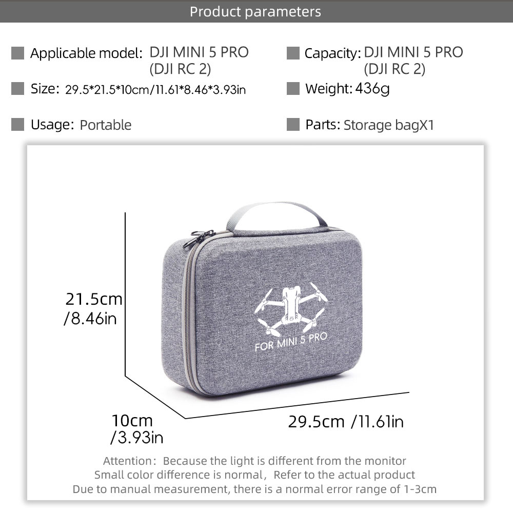 Opbergtas voor DJI Mini 5 Pro  - Drone Carrying Bag recensie en prijs