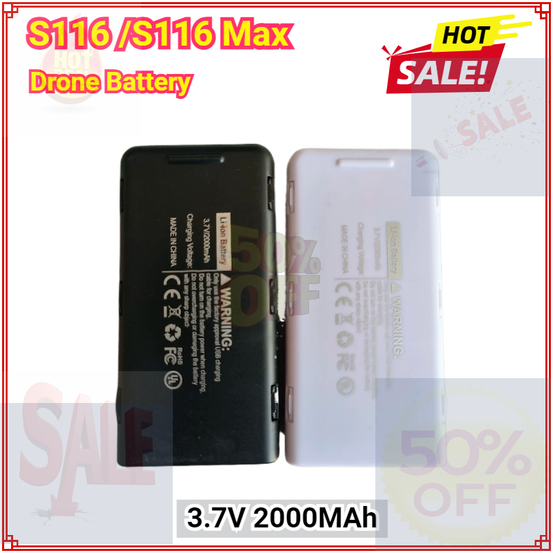 3.7V 2000mAh Batterij voor S11 - Drone Rc S116 recensie en prijs
